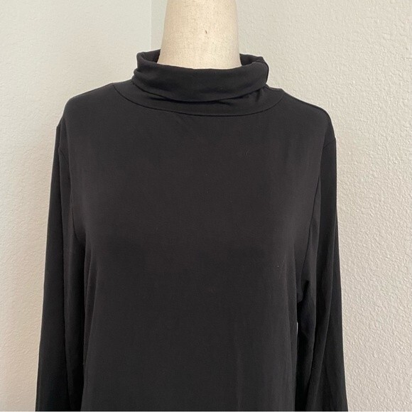 NWT  Torrid Midi Sheath Black Luxury Fabric Cowl Neck Size 12 - Picture 2 of 9